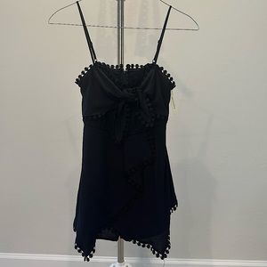 Francesca’s Mi Ami Tie Black Romper